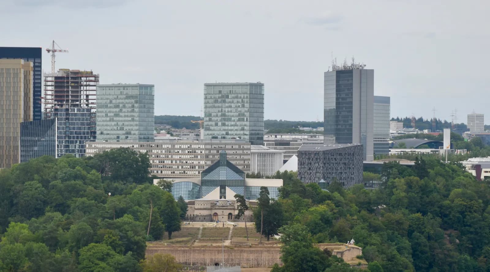 The Kirchberg financial district in Luxembourg.